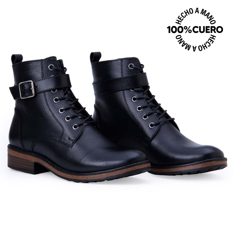 BOTÍN DERBY CASUAL RUSSO-2504 NEGRO VIALE CUERO - 4