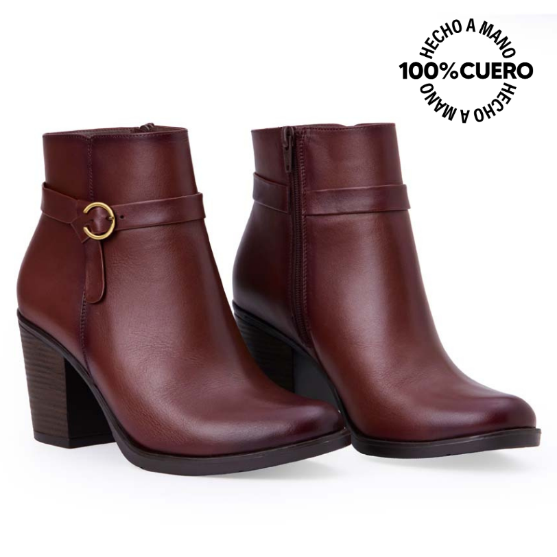 BOTÍN JODHPUR CASUAL LINDA-2518 CANELA VIALE CUERO - 4