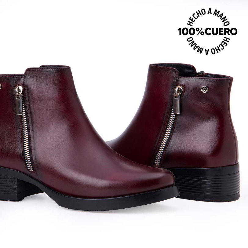 BOTÍN JODHPUR CASUAL SOFI-2543 CHERRY VIALE CUERO - 2