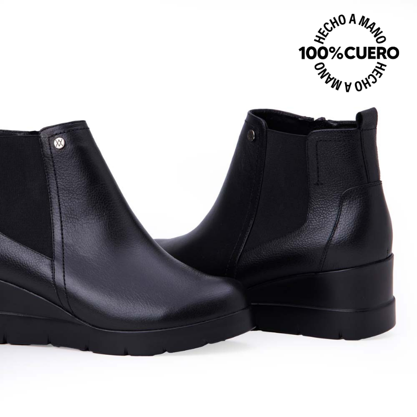 BOTÍN JODHPUR CASUAL LINDA-2516 NEGRO VIALE CUERO - 2