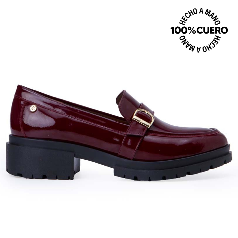 ZAPATO MOCASÍN CASUAL INFORMAL TASTE-2510 CHERRY VIALE CUERO - 1