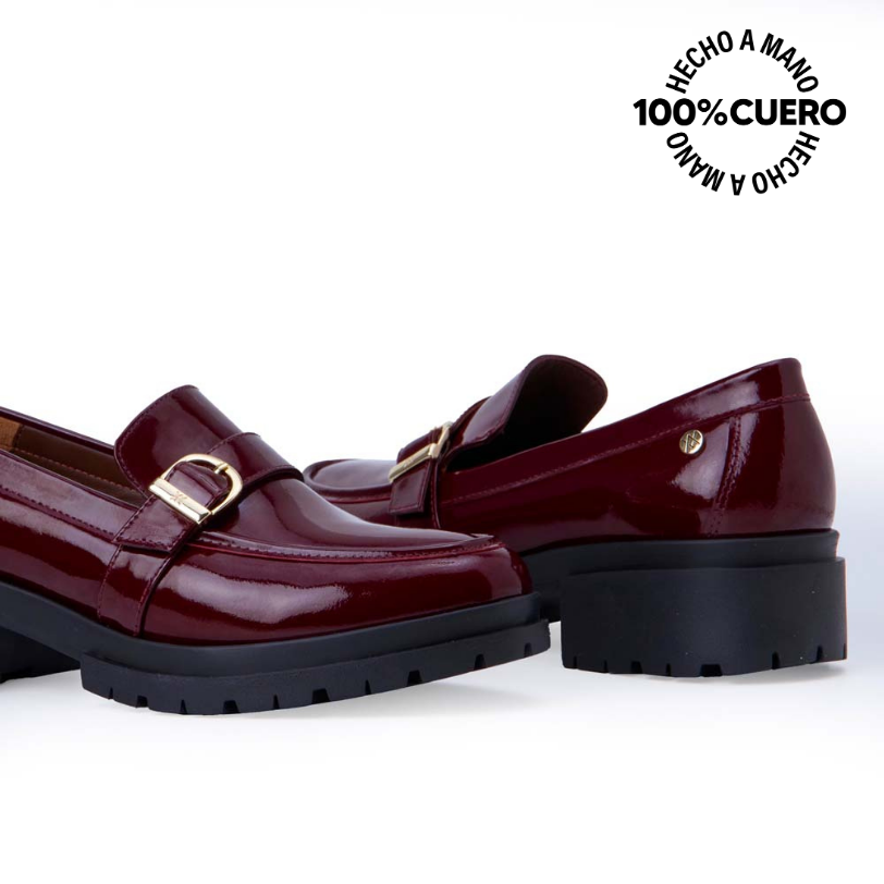 ZAPATO MOCASÍN CASUAL INFORMAL TASTE-2510 CHERRY VIALE CUERO - 2
