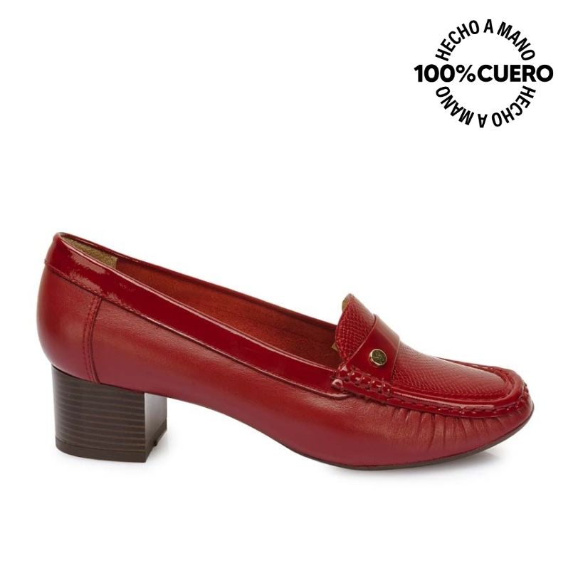 ZAPATO MOCASÍN CASUAL FORMAL DENI-2514 CRAMBERRY VIALE CUERO - 1