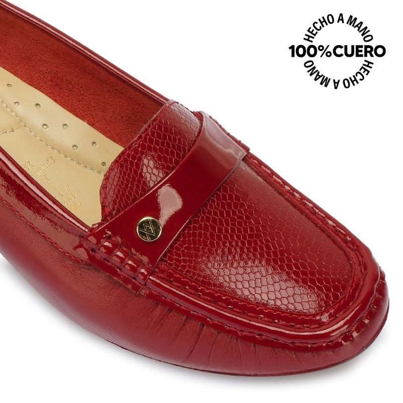 ZAPATO MOCASÍN CASUAL FORMAL DENI-2514 CRAMBERRY VIALE CUERO - 3