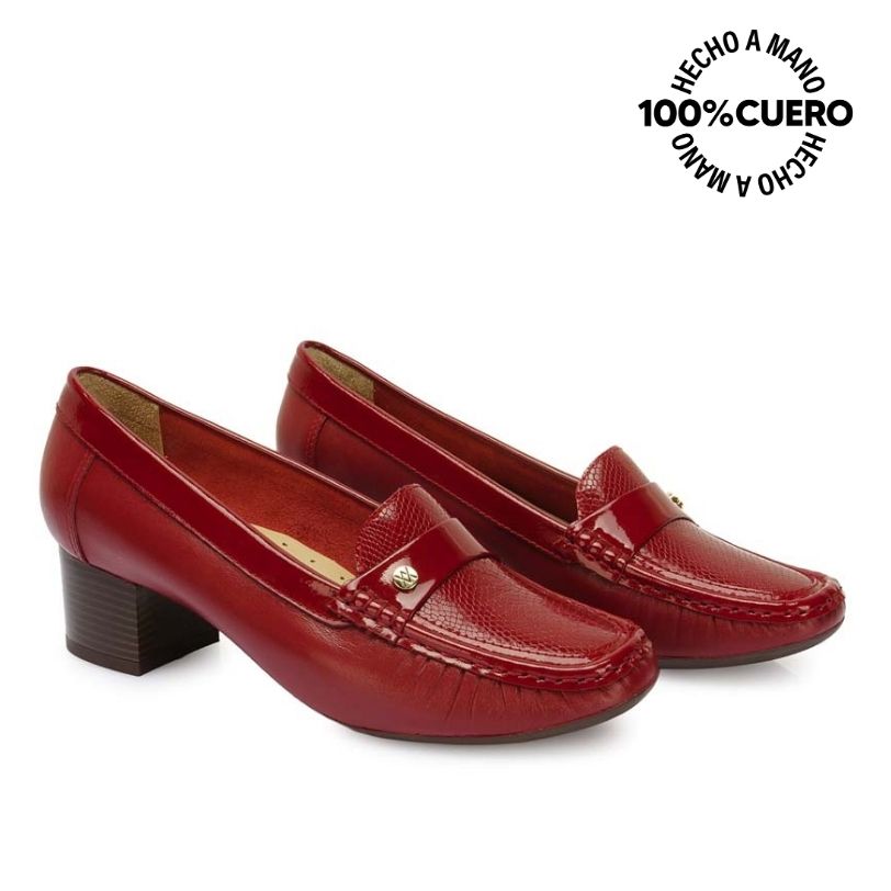 ZAPATO MOCASÍN CASUAL FORMAL DENI-2514 CRAMBERRY VIALE CUERO - 4