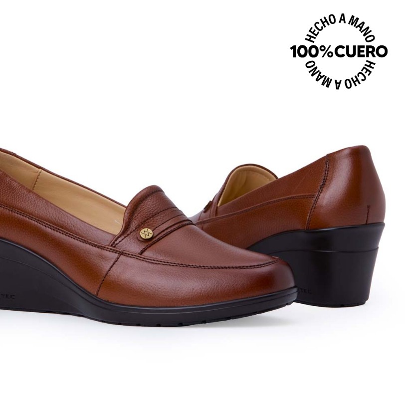 ZAPATO MOCASÍN CASUAL LE-2514 COBRE VIALE CUERO - 2