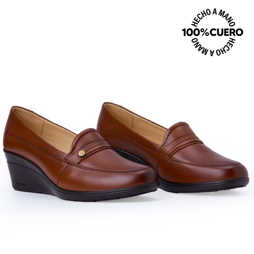 ZAPATO MOCASÍN CASUAL LE-2514 COBRE VIALE CUERO - 4
