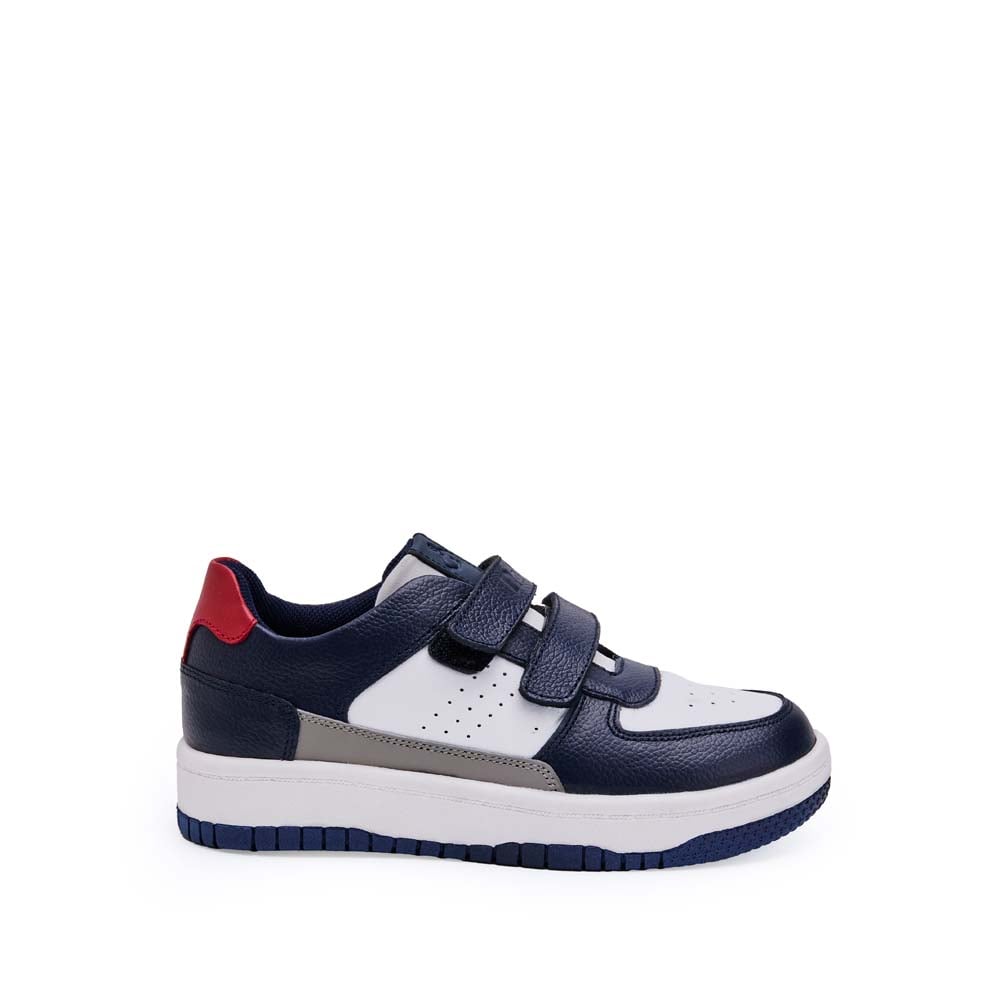 ZAPATILLA CASUAL MARIO-2506 AZUL/BLANCO RABBIT CUERO - 1