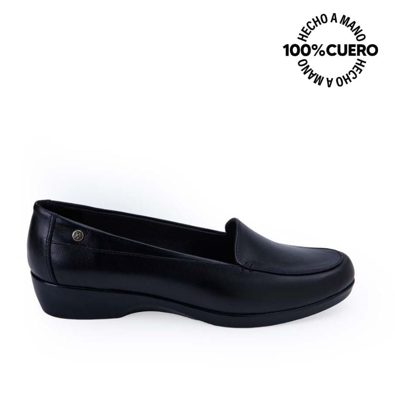 ZAPATO MOCASÍN CASUAL INFORMAL AVE-2504 NEGRO VIALE CUERO - 1