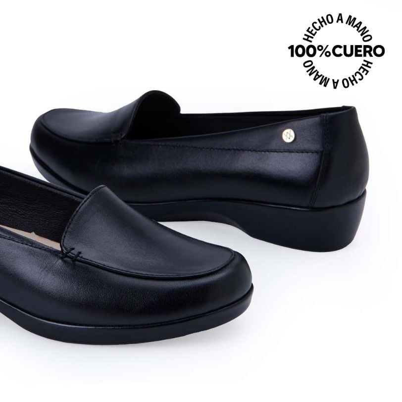 ZAPATO MOCASÍN CASUAL INFORMAL AVE-2504 NEGRO VIALE CUERO - 2