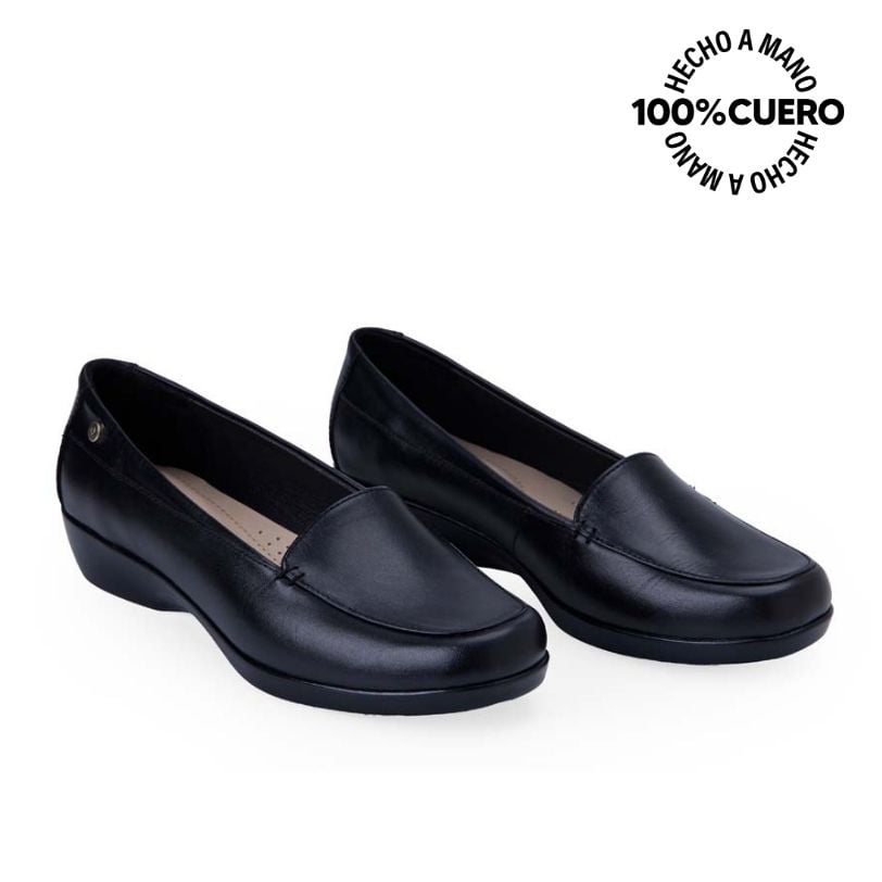 ZAPATO MOCASÍN CASUAL INFORMAL AVE-2504 NEGRO VIALE CUERO - 4
