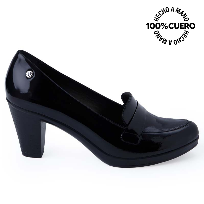 ZAPATO MOCASÍN CASUAL INFORMAL DAYA-2517 NEGRO VIALE CUERO - 1