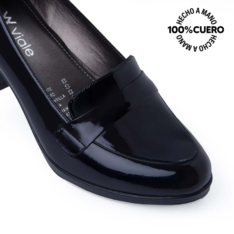 ZAPATO MOCASÍN CASUAL INFORMAL DAYA-2517 NEGRO VIALE CUERO - 3
