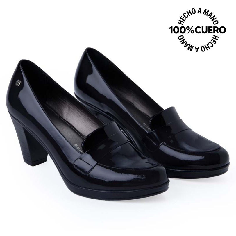 ZAPATO MOCASÍN CASUAL INFORMAL DAYA-2517 NEGRO VIALE CUERO - 4