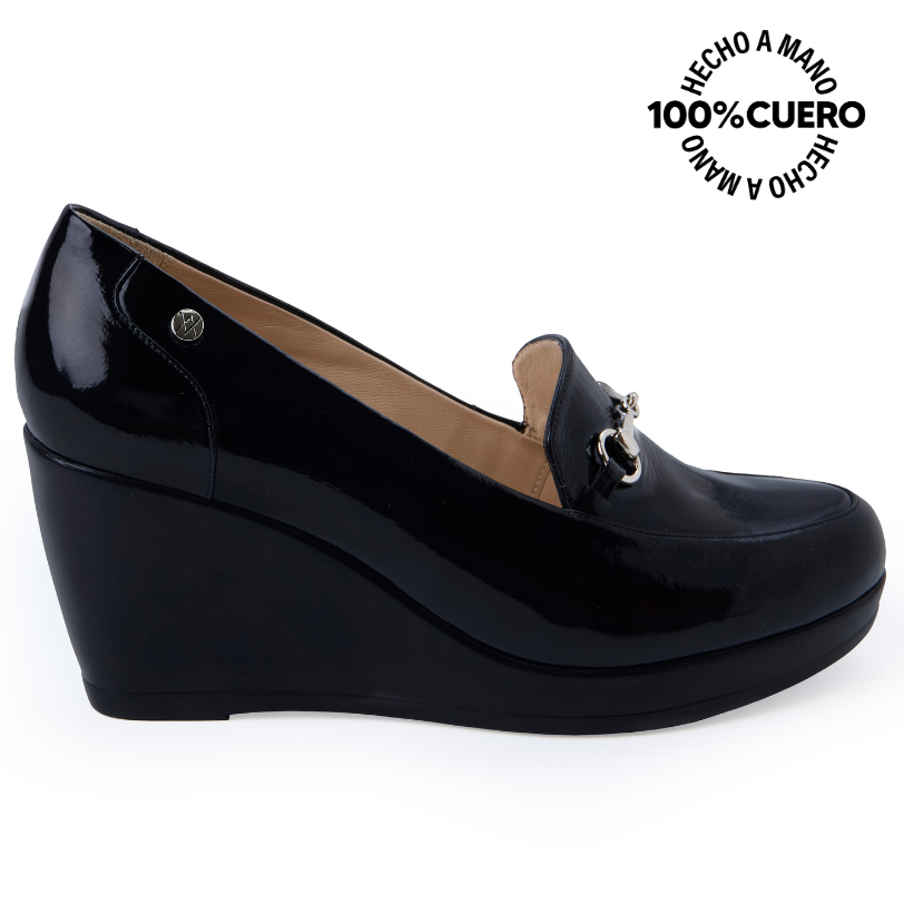 ZAPATO MOCASÍN CASUAL LINDA-2520 NEGRO VIALE CUERO - 1
