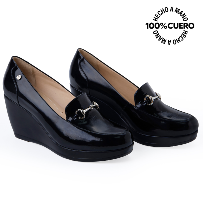 ZAPATO MOCASÍN CASUAL LINDA-2520 NEGRO VIALE CUERO - 4