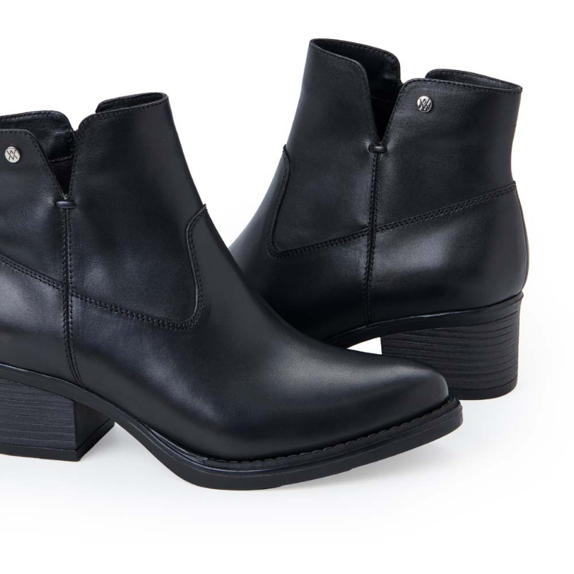BOTÍN TEXANA CASUAL FER-2535 NEGRO VIALE CUERO - 2