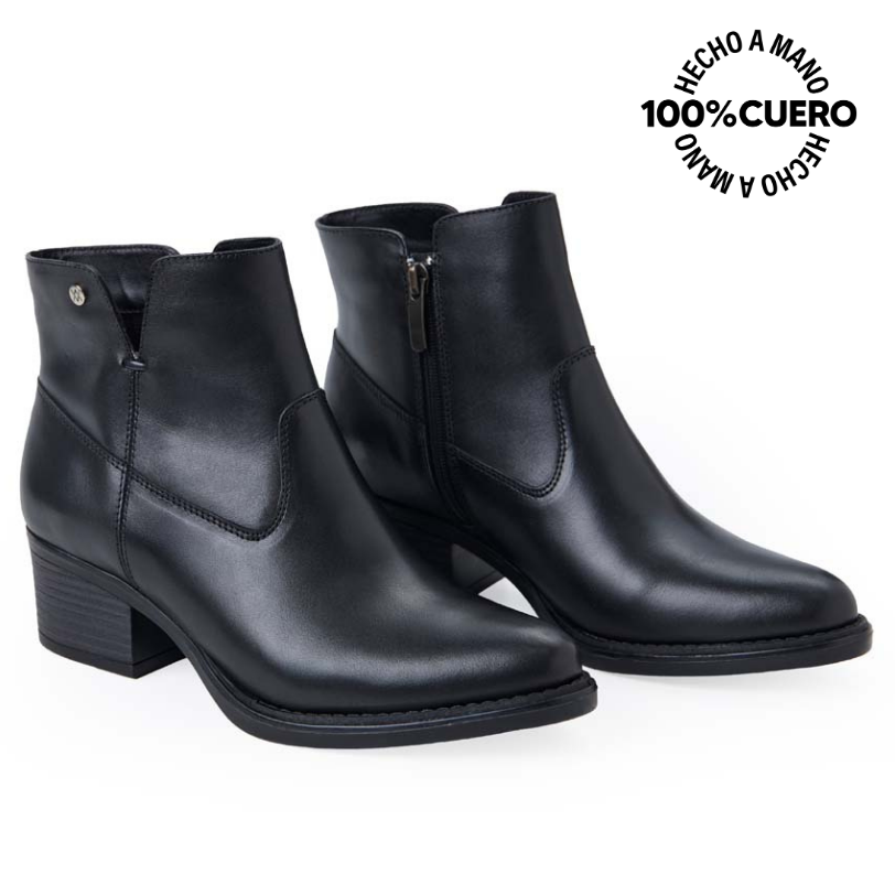BOTÍN TEXANA CASUAL FER-2535 NEGRO VIALE CUERO - 4