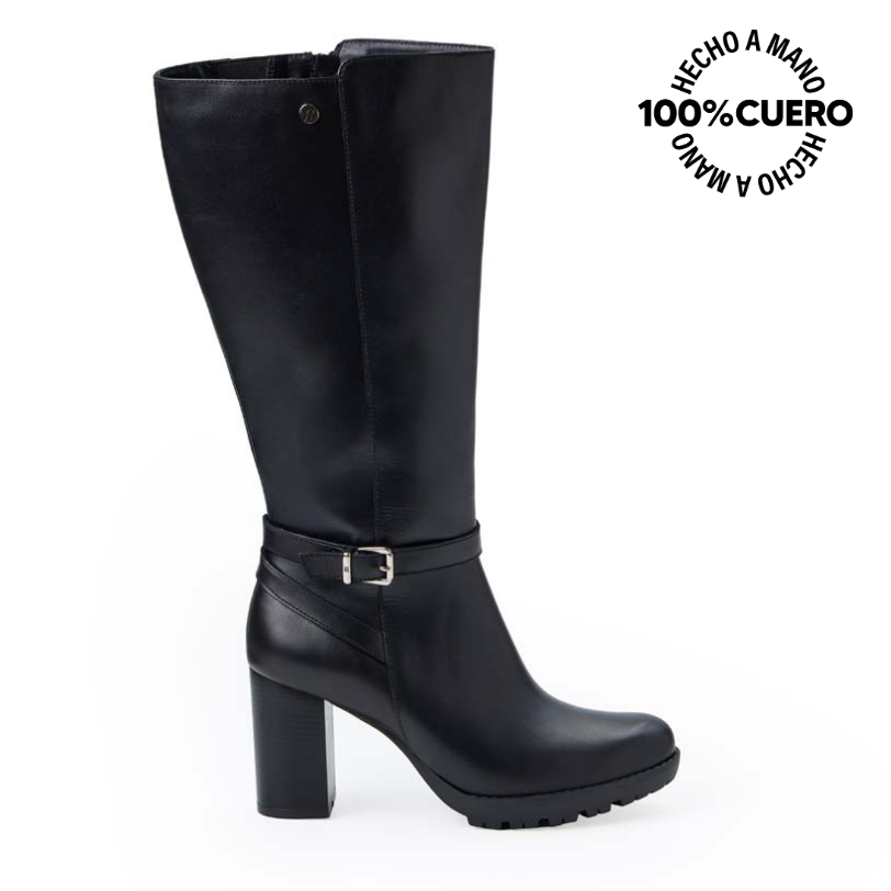BOTA ALTA JODHPUR CASUAL FER-2531 NEGRO VIALE CUERO - 1