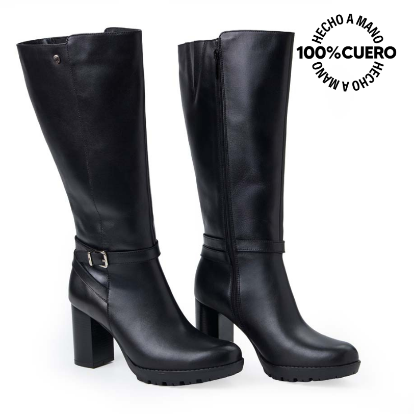 BOTA ALTA JODHPUR CASUAL FER-2531 NEGRO VIALE CUERO - 4