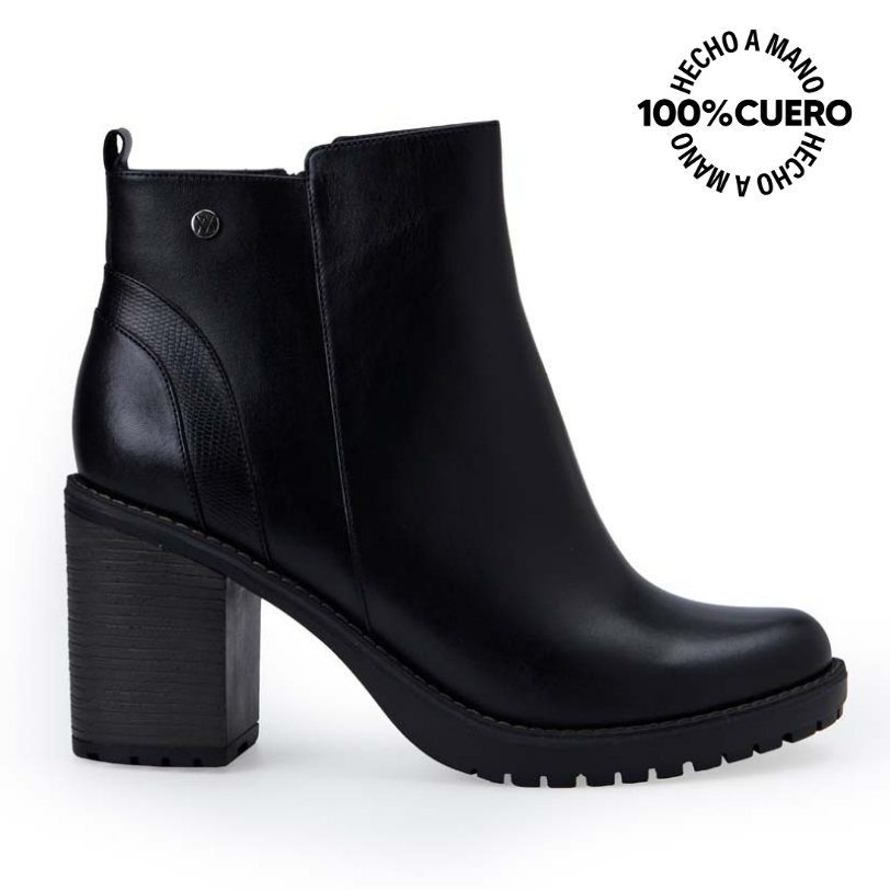 BOTÍN CASUAL LINDA-2513 NEGRO VIALE CUERO - 1