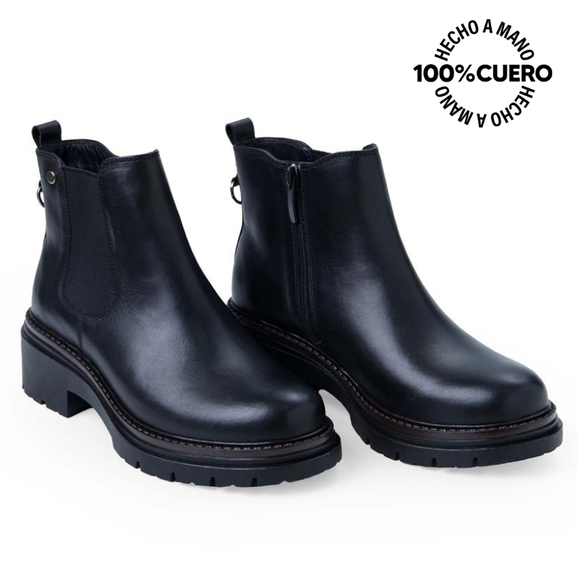 BOTÍN CHELSEA CASUAL FER-2540 NEGRO VIALE CUERO - 4