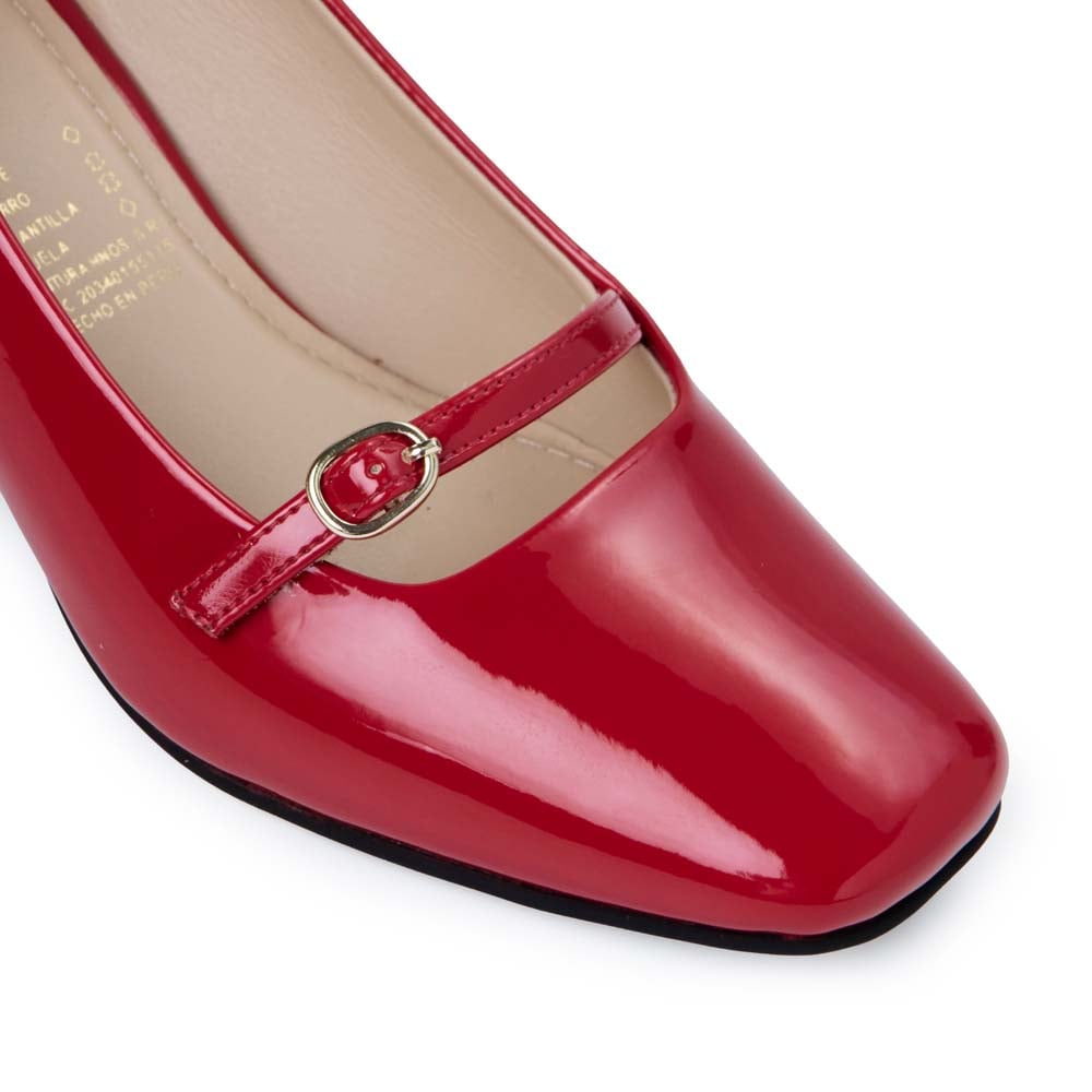 ZAPATO STILETTO CASUAL KATHE-2539 ROJO PIAZZA - 3