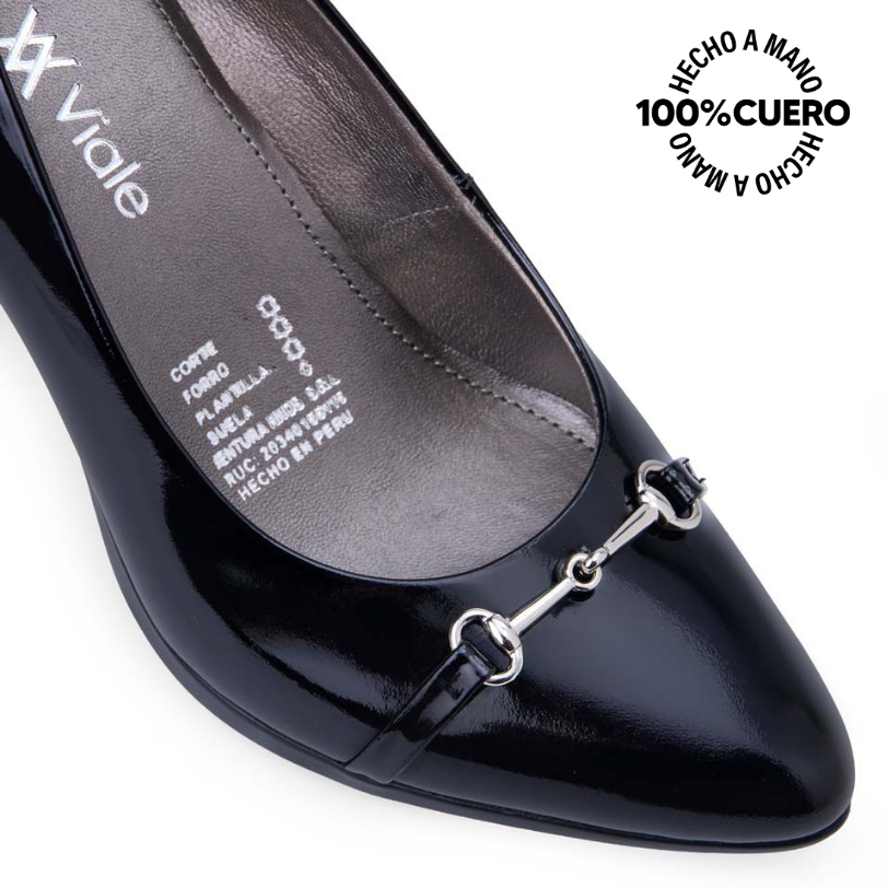 ZAPATO REINA VESTIR ALE-2531 NEGRO VIALE CUERO - 3