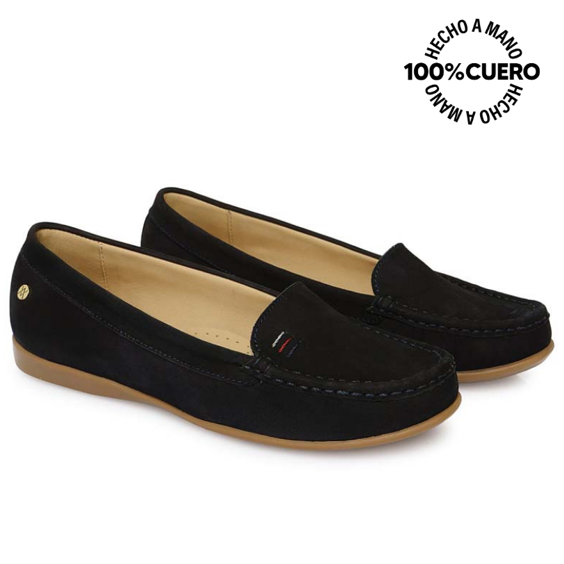 ZAPATO MOCASÍN CASUAL FAV-2501 AZUL VIALE CUERO - 4