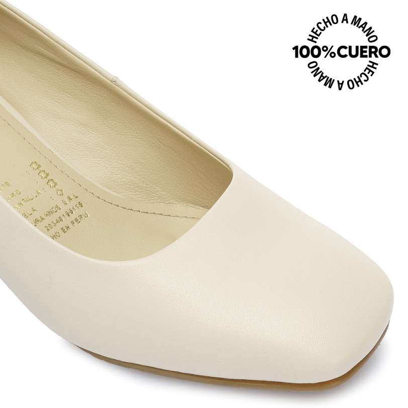ZAPATO REINA VESTIR ROSY-2502 VAINILLA VIALE CUERO - 3