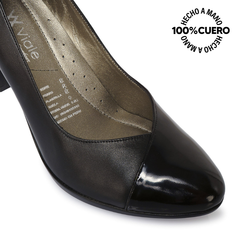 ZAPATO REINA CASUAL ECO-2515 NEGRO VIALE CUERO - 3