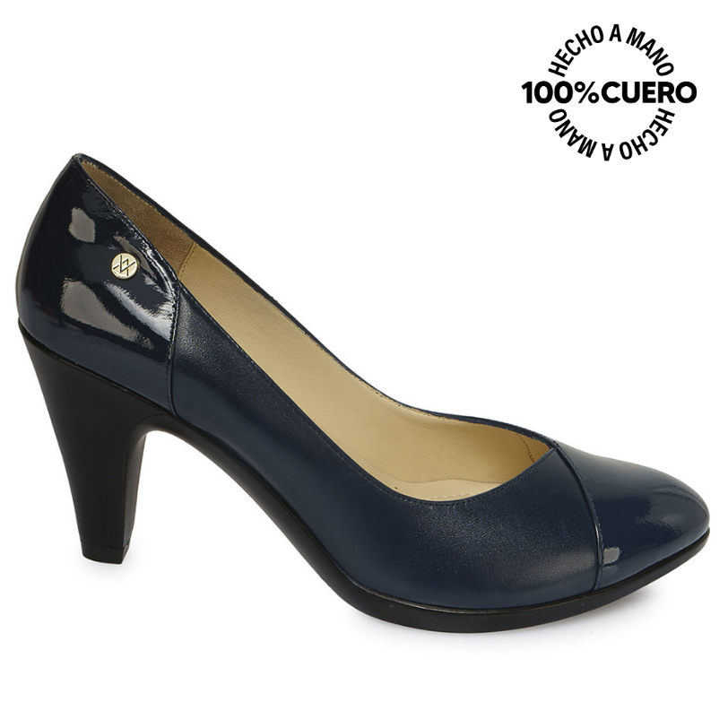 ZAPATO REINA CASUAL ECO-2515 AZUL VIALE CUERO - 1