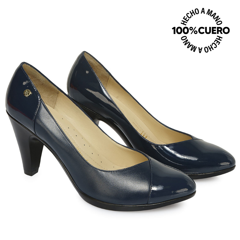 ZAPATO REINA CASUAL ECO-2515 AZUL VIALE CUERO - 4