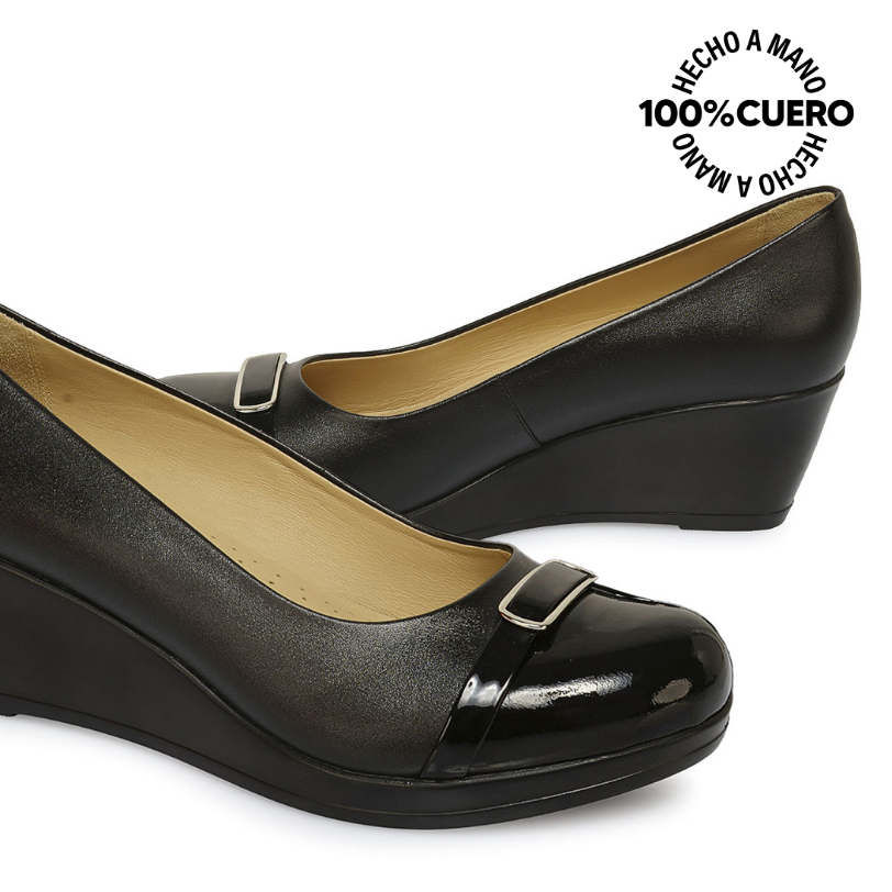 ZAPATO REINA CASUAL LINDA-2521 NEGRO VIALE CUERO - 2
