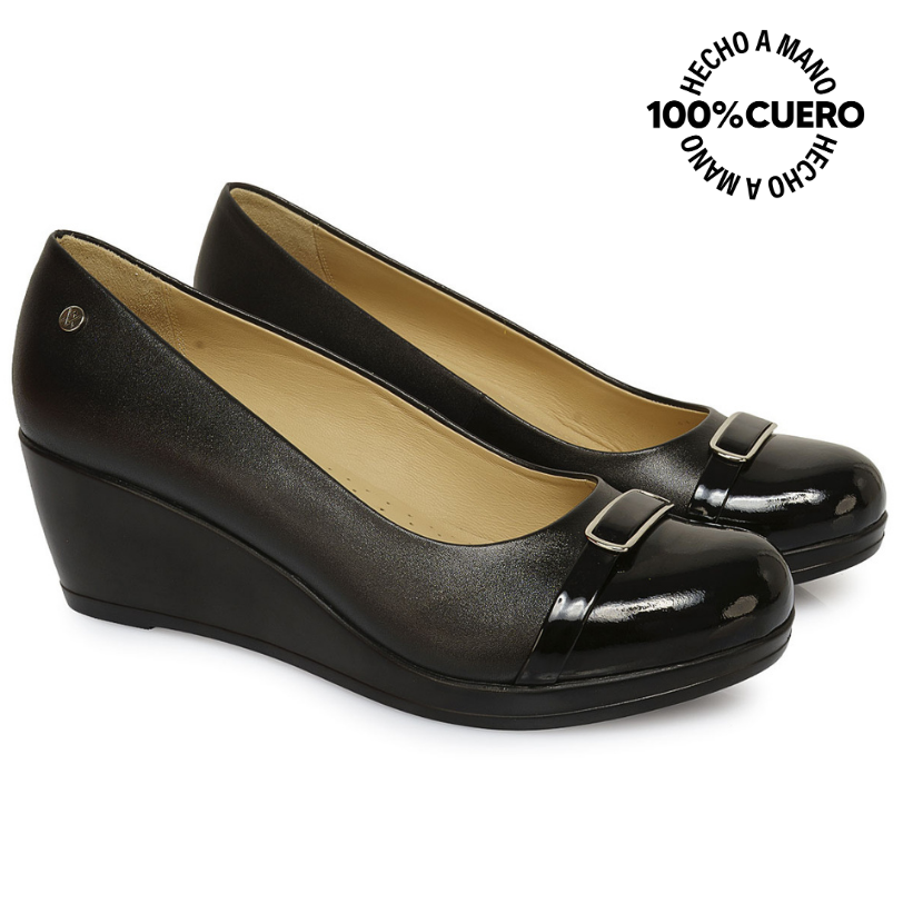 ZAPATO REINA CASUAL LINDA-2521 NEGRO VIALE CUERO - 4