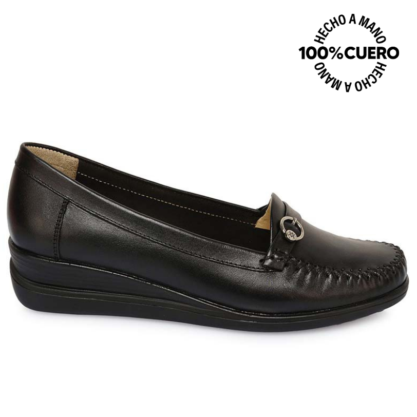 ZAPATO MOCASÍN CASUAL DK-2512 NEGRO VIALE CUERO - 1