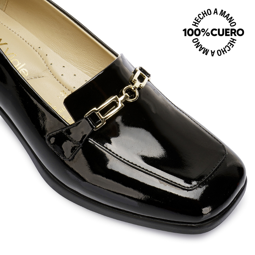 ZAPATO MOCASÍN CASUAL TASTE-2520 NEGRO VIALE CUERO - 3