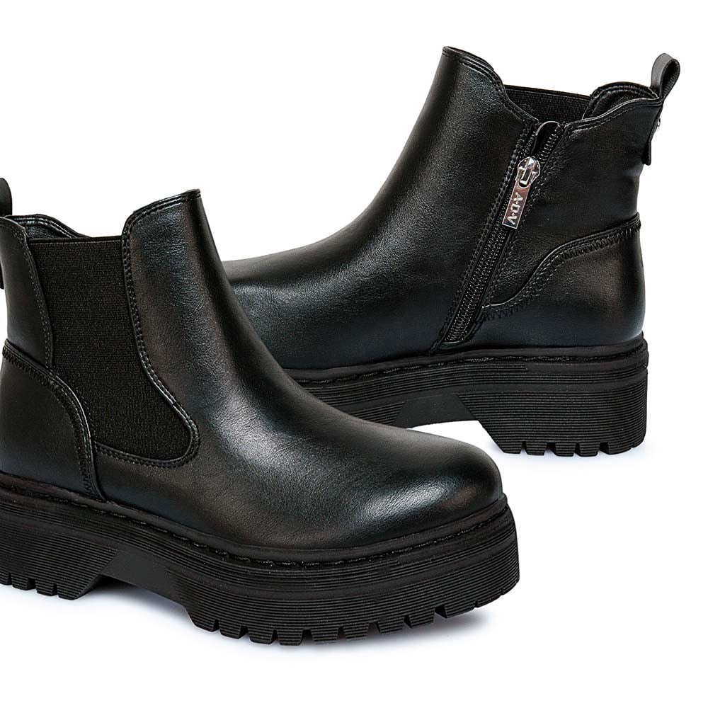 BOTÍN CHELSEA CASUAL DAVI-2529 NEGRO ADV - 3