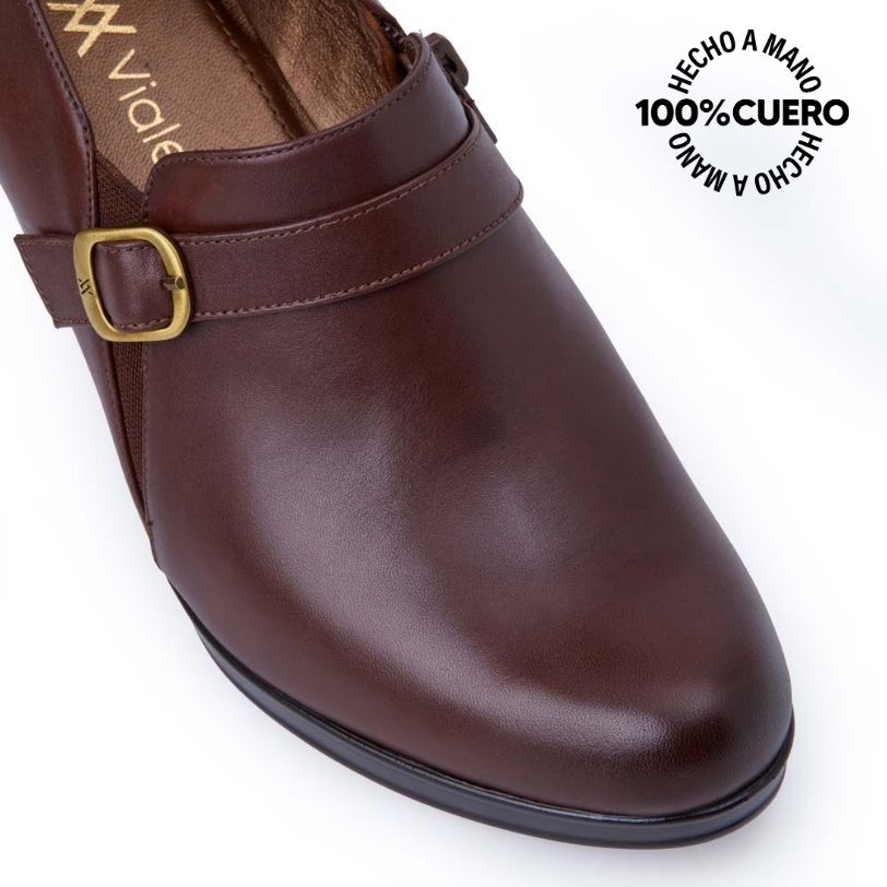 TOBILLERA JODHPUR CASUAL INFORMAL DAYA-2515 AFRICANO VIALE CUERO - 3