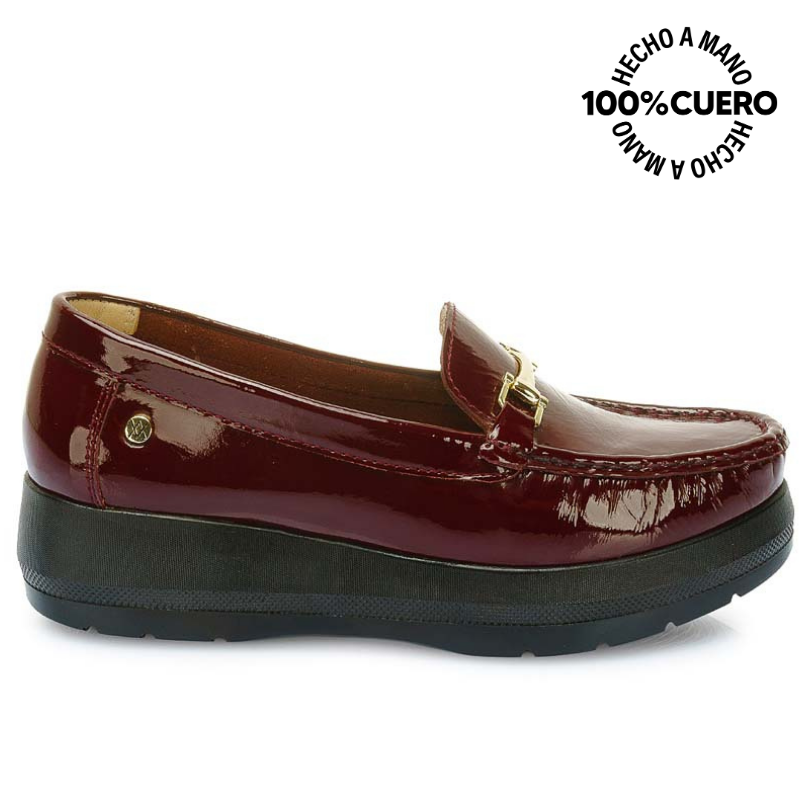 ZAPATO MOCASÍN CASUAL DOM-2508 CHERRY VIALE CUERO - 1
