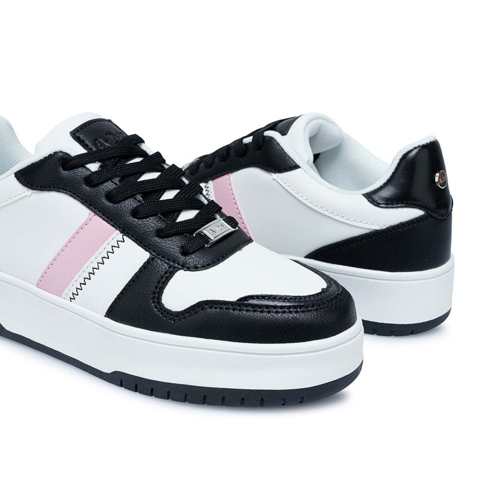 ZAPATILLA CASUAL VALE-2510 BLANCO/NEGRO ADV - 2
