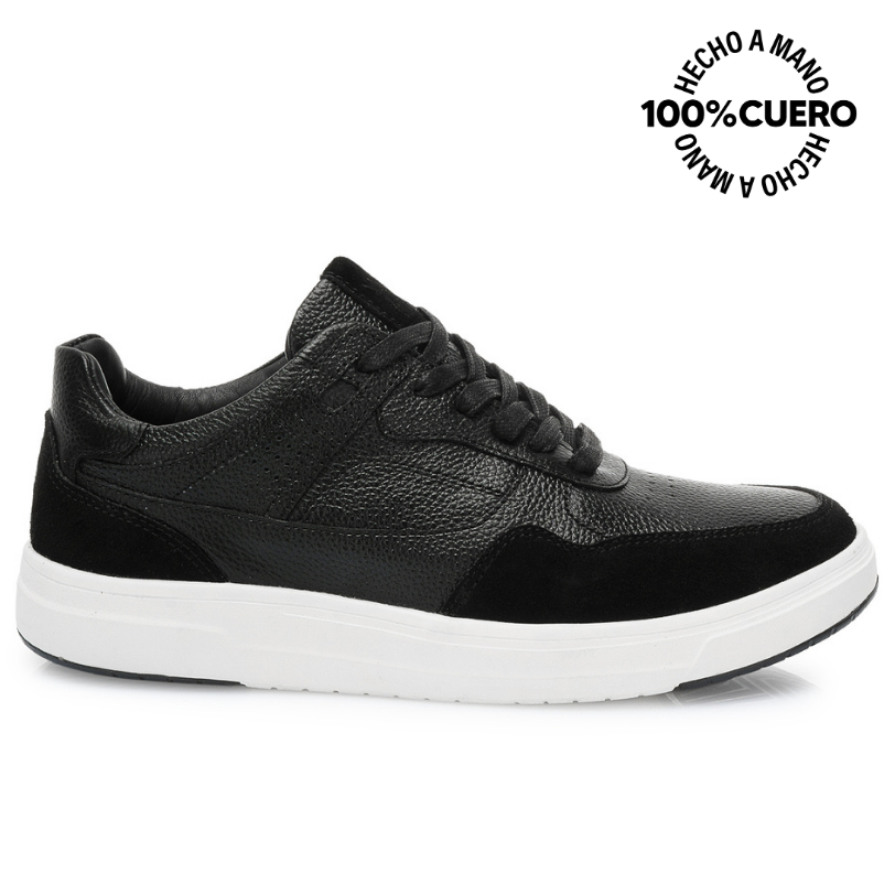ZAPATILLA CASUAL RICARDO-2522 NEGRO VIALE HOMME CUERO - 1
