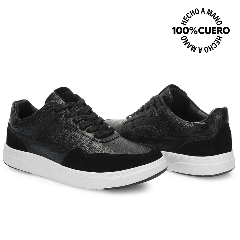 ZAPATILLA CASUAL RICARDO-2522 NEGRO VIALE HOMME CUERO - 2