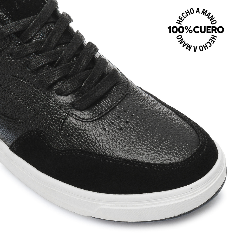 ZAPATILLA CASUAL RICARDO-2522 NEGRO VIALE HOMME CUERO - 3