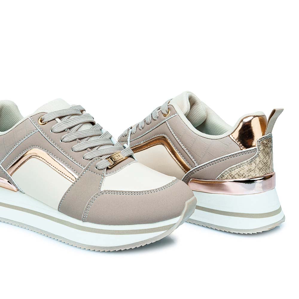 ZAPATILLA CASUAL VALE-2505 TAU/ORO RO ADV - 2
