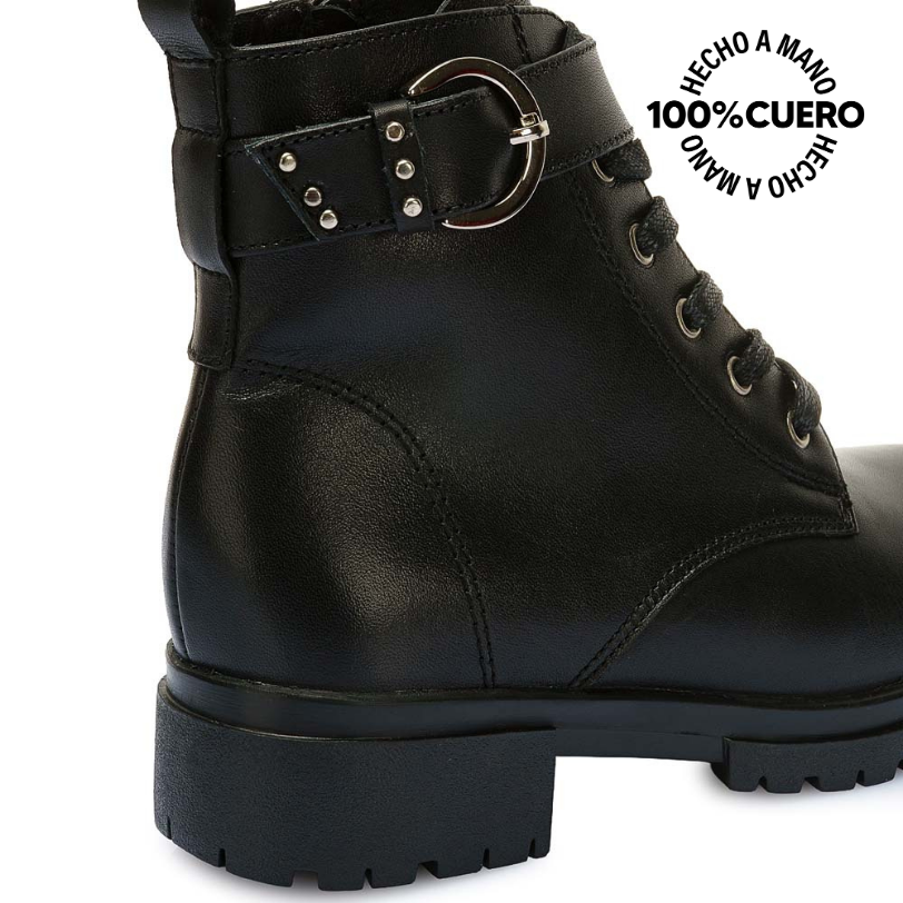 BOTÍN DERBY CASUAL YADIRA-2533 NEGRO RABBIT CUERO - 3