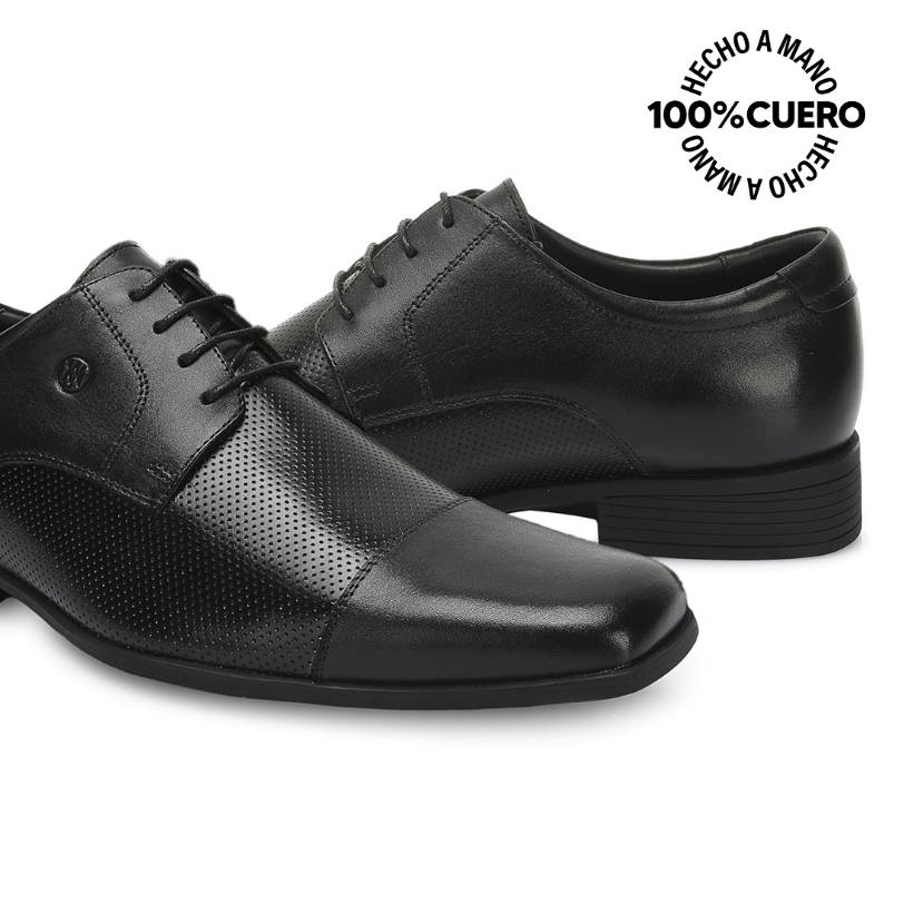 ZAPATO DERBY CASUAL EDER-2504 NEGRO VIALE HOMME CUERO - 2