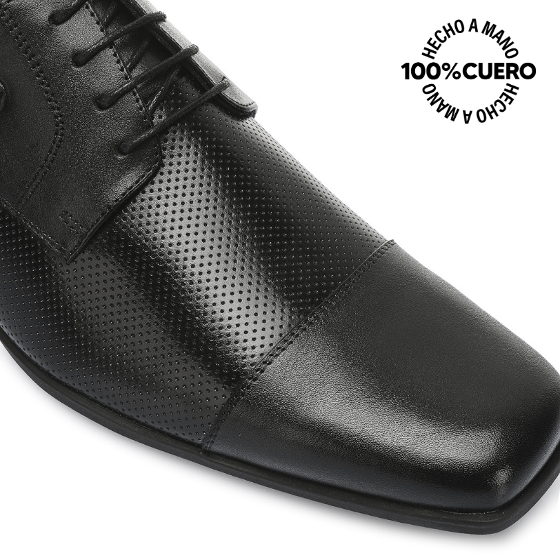ZAPATO DERBY CASUAL EDER-2504 NEGRO VIALE HOMME CUERO - 3