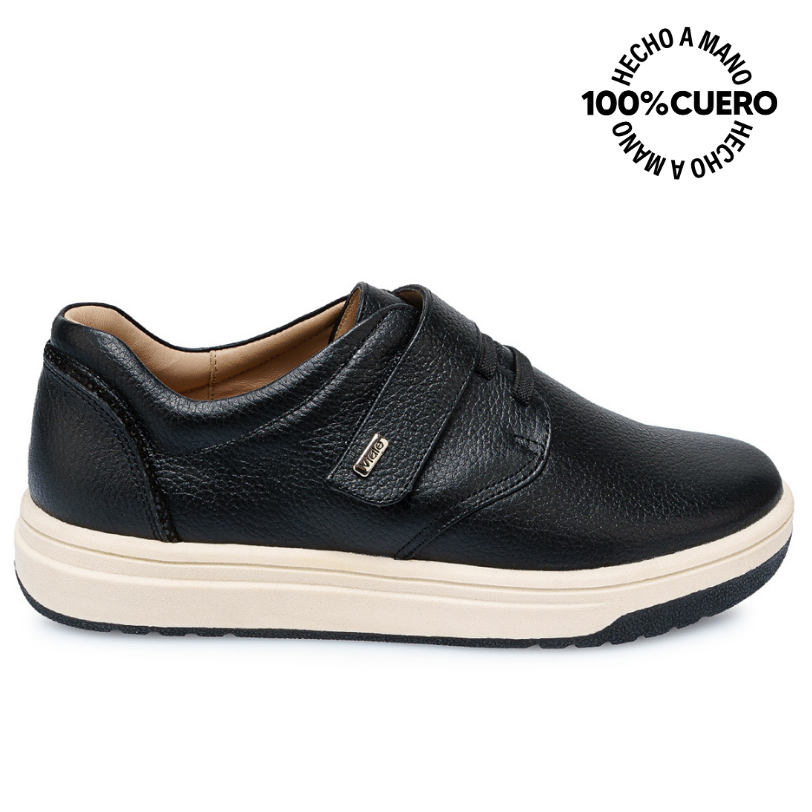 ZAPATO SLIP ON CASUAL SHAM-2510 NEGRO VIALE CUERO - 1
