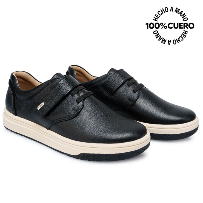 ZAPATO SLIP ON CASUAL SHAM-2510 NEGRO VIALE CUERO - 4